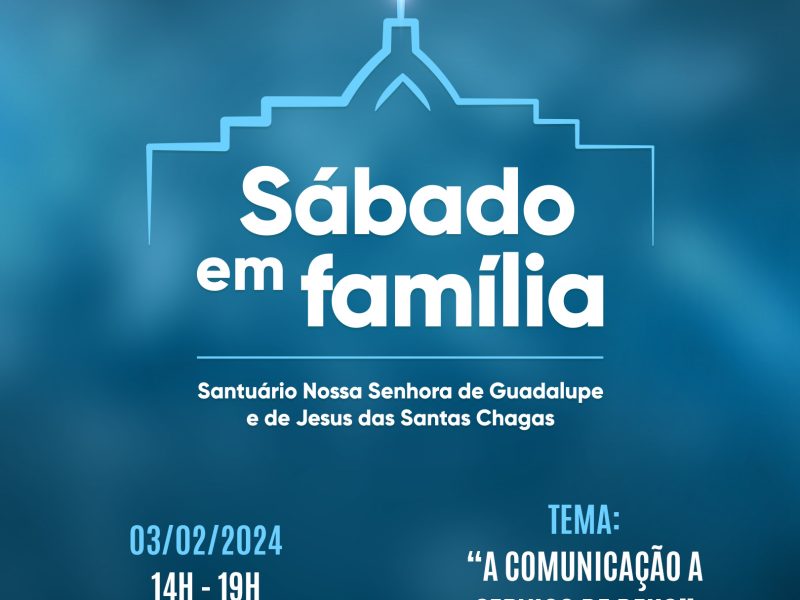 Obra Evangelizar divulga programação de fevereiro do “Sábado em Família”