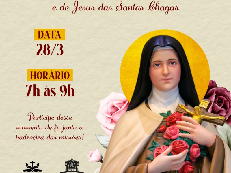 Relíquias de Santa Teresinha passarão pelo Santuário Nossa Senhora de Guadalupe e de Jesus das Santas Chagas