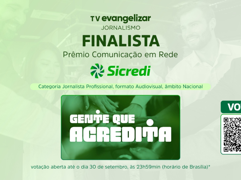 TV Evangelizar está na final do Prêmio Sicredi Comunicação em Rede